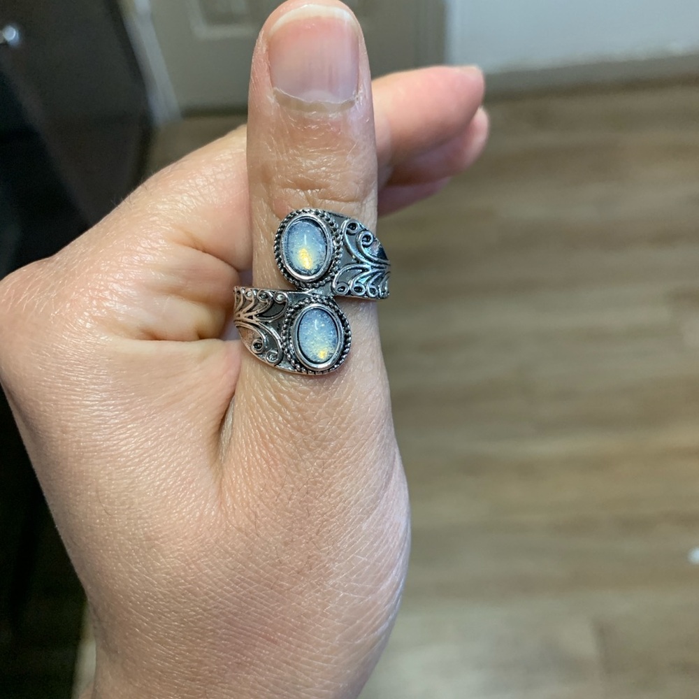 Vintage style moonstone ring size 8 boho